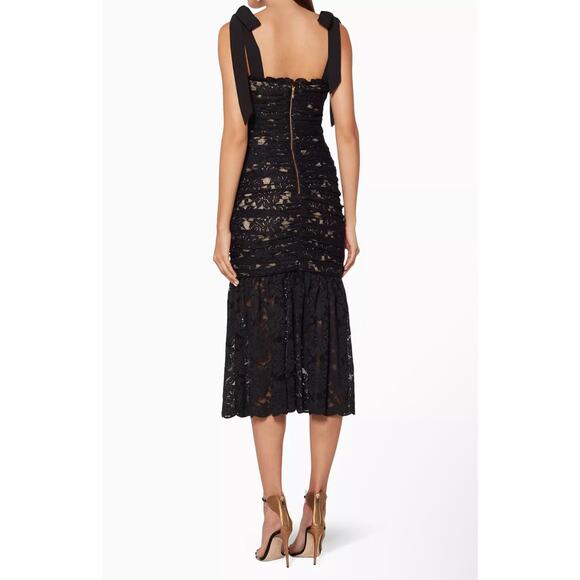 ❤️Rebecca Vallance Black Lace Pattern Midi Dress❤️ - Picture 2 of 3